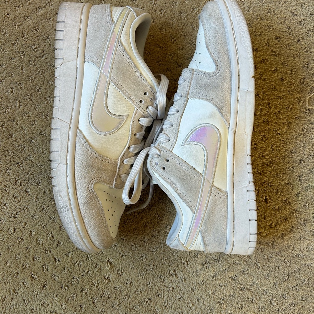 Nike Air Force 1 White and iridescent Sneakers